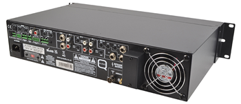 1 to 2 Zone 100V Mixer Amplifier with Media Player Bluetooth USB SD Card 240W
